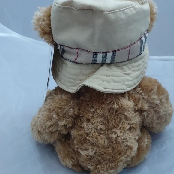 Burberry Brown Teddy Bear with Plaid Hat. Collectable Bear. - Picture 5 of 7